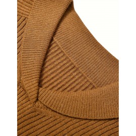 Vintage Men's Shawl Collar Sweater Casual Loose Knit Pullover