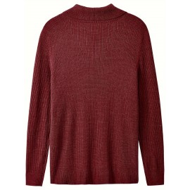 Vintage Men's Shawl Collar Sweater Casual Loose Knit Pullover