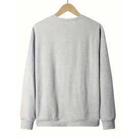 Men'S Christmas Custom Lettering Hoodie - Red Crew Neck Pullover Sweater with Personalized Text/Design, Soft Loose Fit Long Sleeve Winter Warmth, Machine Washable Holiday Gift for Him, Plus Size