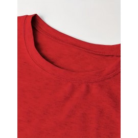 Men'S Christmas Custom Lettering Hoodie - Red Crew Neck Pullover Sweater with Personalized Text/Design, Soft Loose Fit Long Sleeve Winter Warmth, Machine Washable Holiday Gift for Him, Plus Size