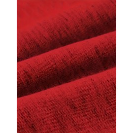 Men'S Christmas Custom Lettering Hoodie - Red Crew Neck Pullover Sweater with Personalized Text/Design, Soft Loose Fit Long Sleeve Winter Warmth, Machine Washable Holiday Gift for Him, Plus Size