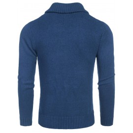 Men'S Shawl Collar Sweaters V-Neck Relaxed Fit Cable Pullovers, Plus Size