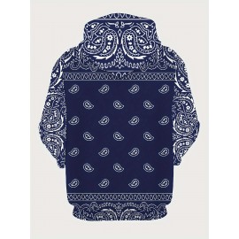 Men's Plus Size 3D All-Over Print Hooded Sweatshirt with Wolf & wild/neutral color patterns - Warm Winter Sweater for Parties, Casual Wear, Christmas & New Year Events - Machine Washable Pullover Gift, PLUS SIZE