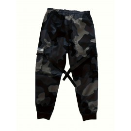 Men'S 3D Printed Camouflage Hoodie - Durable Blend Lightweight Pullover with Adjustable Hood, Long Sleeve Casual Streetwear Sweatshirt for Outdoor Activities & Casual Attire, All-Season Comfortable Men'S Fashion Apparel (Green/Brown), Plus Size