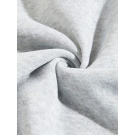 Men'S Loose Fit Sweatshirt - White Pullover with Minimalist Graphic, Soft Polyester Long Sleeve Shirt for Everyday & Formal Wear, Machine Washable Winter Sweater for Men, Sweater, Casual Wear, Korean Fashion, Durable Construction, Printed Top, Streetwear Lovers, PLUS SIZE