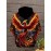 Men'S Plus Size 3D Flame Phoenix Hoodie - Vibrant Red & Orange Graphic, Long Sleeve Pullover with Drawstring Hood & Pockets, Polyester, Casual Sporty Style for Fall & Winter, Autumn Fashion Top, Bold Pattern Hoodie, Medium Stretch Fabric