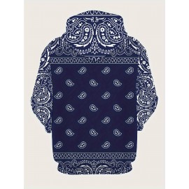 Men's Plus Size Hoodie - Soft Stretch Fabric Pullover Sweatshirt with Drawstring Hood & Front Pocket, Black with White-eye design - Regular Fit Long Sleeve Urban streetwear for Big & Tall Men - Machine Washable Everyday & Party Outfits, PLUS SIZE