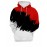 Men'S Casual Hooded Sweatshirt- 3D Color Block Print, Red Black White Abstract Design, Long Sleeve Regular Fit, Knitted Fabric, Front Pocket and Digital Heat Transfer Printing, Suitable for All Seasons Comfortable, Sweatshirt Hoodie, Comfortable Pu, PLUS SIZE