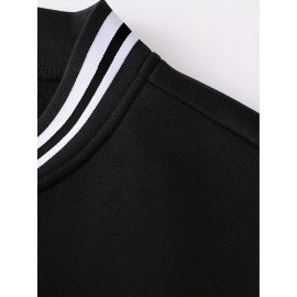 Men's Large Plus Size New York Logo Baseball Uniform Jacket - Winter Outdoor Casual Snap Button Closure Coat with Letter 'NY' Emblem, Machine Washable Polyester, Christmas Gift for Fans, PLUS SIZE