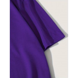 Plus Size Men's Crew Neck T-Shirt - Soft, Breathable, and Stretchy 100% Polyester Knit Fabric, Regular Fit with Funny Humorous Slogan for Spring, Summer, and Fall Seasons