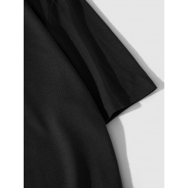 Plus Size Men's Crew Neck T-Shirt - Soft, Breathable, and Stretchy 100% Polyester Knit Fabric, Regular Fit with Funny Humorous Slogan for Spring, Summer, and Fall Seasons