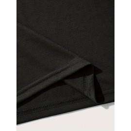 [Plus Size Crew Neck Tee] Men's Plus Size Crew Neck T-Shirts | Casual Polyester Knit Fabric with Slogan Print | Medium Stretch | Regular Fit | All-Season Adult Tops with Alphabet Pattern