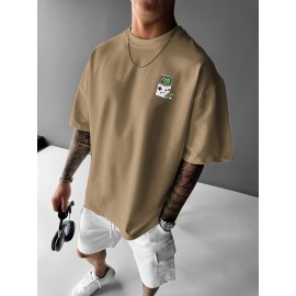 Men's Retro Gaming T-Shirt - 80s/90s Nostalgia Video Game Controllers & Mario//Donkey Print - Lightweight Breathable Short Sleeve Tee for Casual Summer Wear, Gaming Events & Parties (Retro Gamer Outfit), PLUS SIZE