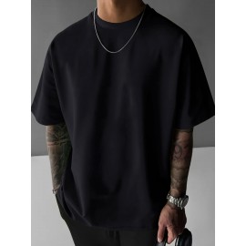 Men's Gothic Skull & Rose T-Shirt with Back Print - Oversized Streetwear Fit, Bold 