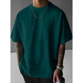 Men's Gothic Skull & Rose T-Shirt with Back Print - Oversized Streetwear Fit, Bold 