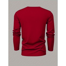 2pcs Men's Heavyweight 95% Polyester/5% Spandex Oversized Long Sleeve T-Shirt Set - Soft Stretch Round Neck Casual Layering Shirts in Green & Grey, Solid Color Winter Warmth, Comfortable Casual Attire, Plus Size Available (Machine Washable) - Ideal for Fall & Winter Layering Essentials (Casual & Formal Outfits) - Versatile Matching Outfits for Men, Relaxed Fit, Durable & Easy Care, Long Sleeve T Shirts for Men, Mens Plus Size T Shirt, Printed T Shirts for Men, PLUS SIZE